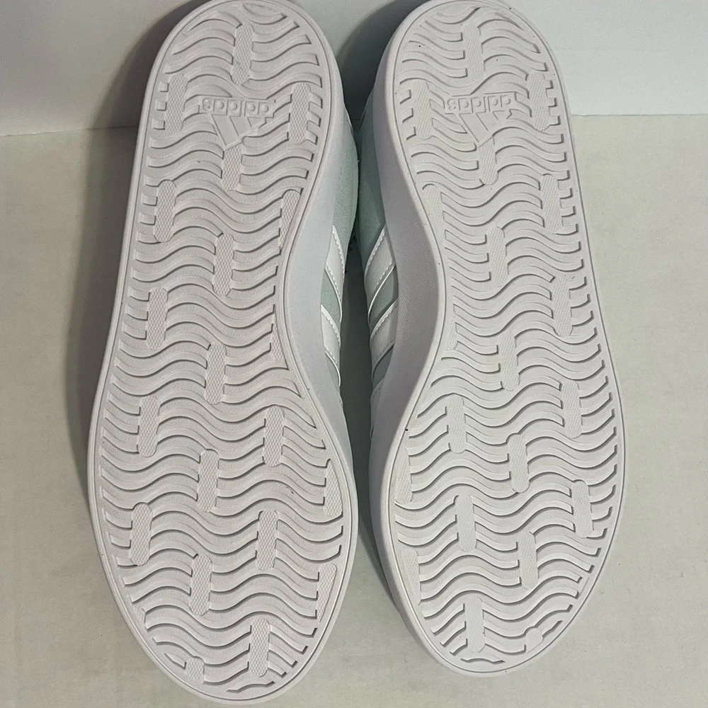 Adidas VL Court 3.0 Women's Mint Green and White Sneakers - Picture 4 of 4